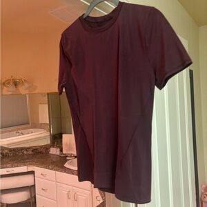 lululemon athletica Burgundy Wundermost Short Sleeve Tee